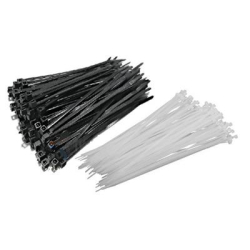 OPASKI ZACISKOWE TAŚMOWE 390 x 4,8mm opak. 100szt (białe)