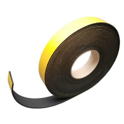 Uszczelka MIKROGUMA 15mm(str. klejąca) x15mm (samoprzylepna) CZARNA