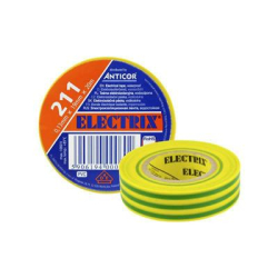 Taśma elektroizolacyjna ELECTRIX 211 19mm x 20mb (pcv) biała żółto-zielona