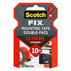3M Scotch-Fix Supermocna zewnętrzna taśma mocująca 19 mm x 1,5mb EXTREME