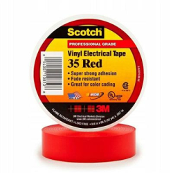 3M SCOTCH 35 Winylowa Taśma elektroizolacyjna 19mm x 20mb (czerwona)