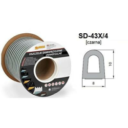 Uszczelka samoprzylepna z gumy porowatej EPDM SD-43/4 8x10mm (czarna)