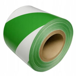 TAŚMA OSTRZ. BIA-ZIEL. 75x250mb DWUKOL.