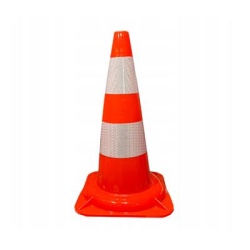 Pachołek drogowy ostrzegawczy (biało-czerwony) 50cm