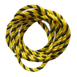 Lina POLIPROPYLENOWA FI. 12mm (kręcona) tiger rope (żółto-czarna)