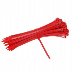 OPASKI ZACISKOWE TAŚMOWE 200 x 3,6mm opak. 100szt (czerwone)