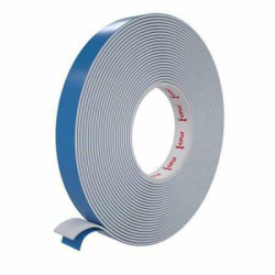 Taśma PE dwustronnie klejąca - piankowa 1x19x50mb (biała z niebieską przekładka)