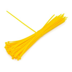 OPASKI ZACISKOWE TAŚMOWE 200 x 4,8mm opak. 100szt (żółte)