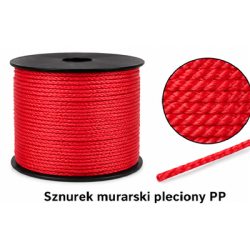 Sznurek murarski pleciony PP 1,7mm 50mb ( pomarańczowo-żółty )